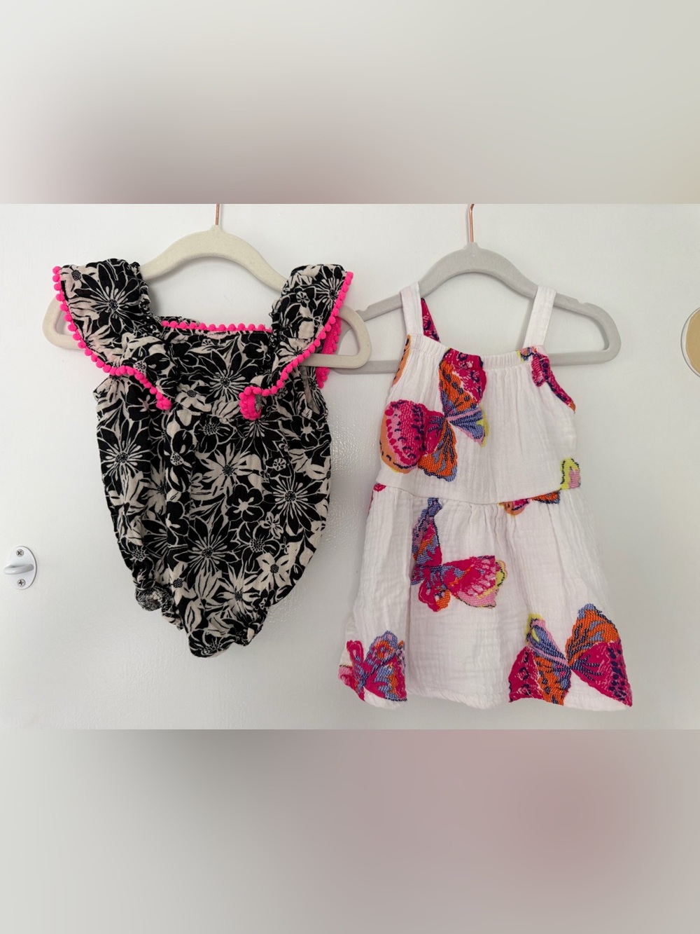 Baby girl outfit bundle floral and butterflies size 12m